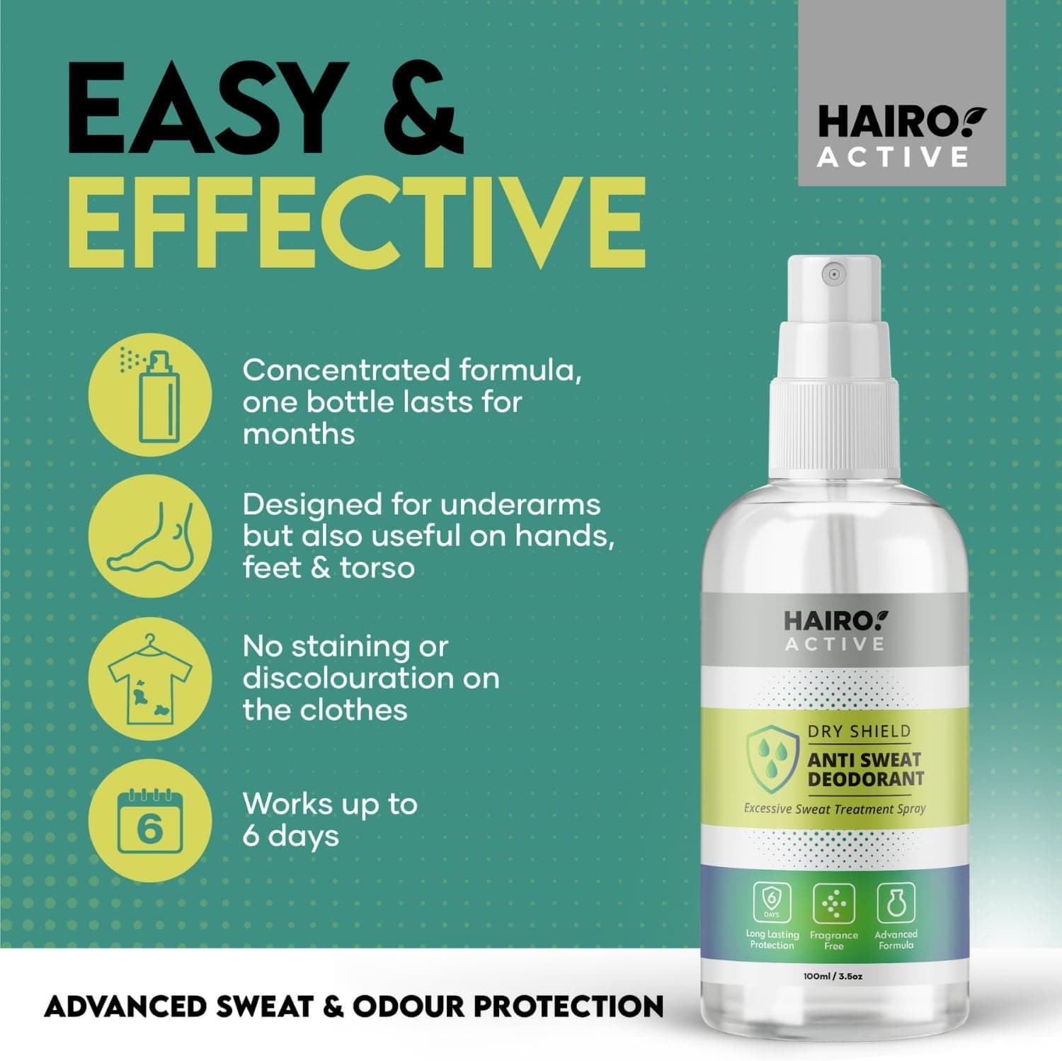 Anti Sweat Deodorant | Excessive Sweat Treatment | 100 ml